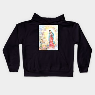 The Virgin of Guadalupe with St Juan Diego Kids Hoodie